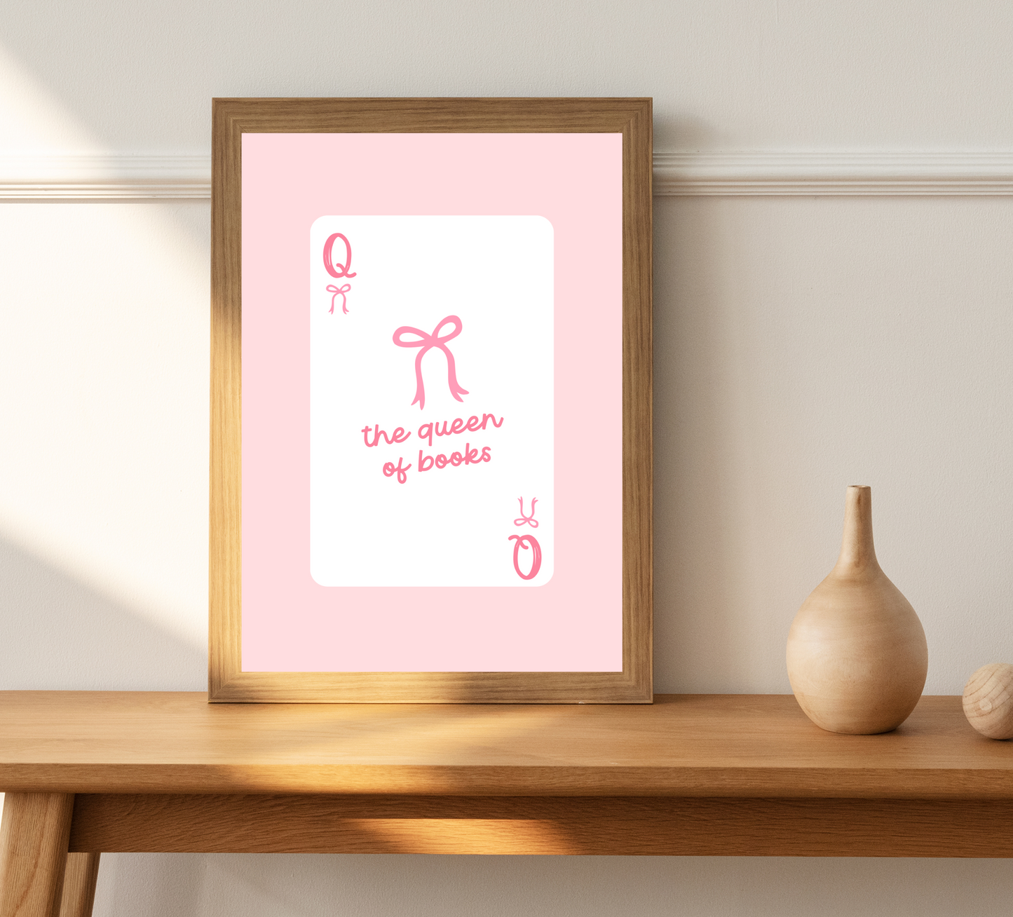 Girly Pink Book Club Art Print