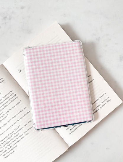 Pink Gingham Kindle Insert | E-reader Insert