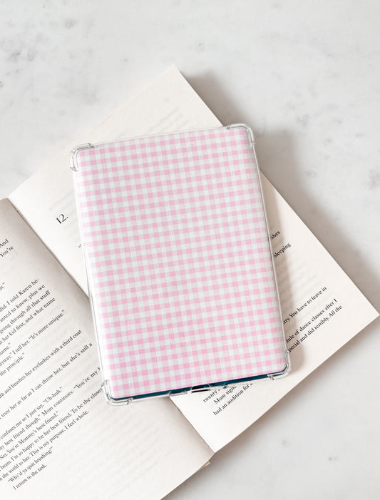 Pink Gingham Kindle Insert | E-reader Insert