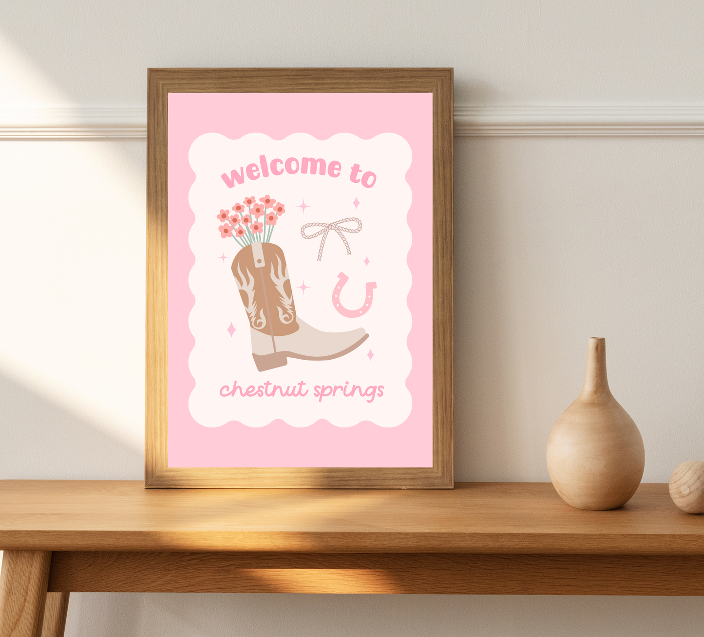 Chestnut Springs Art Print | Cowboy Romance Poster