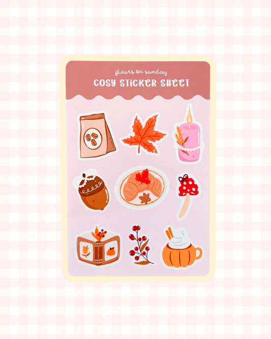 Cosy Sticker Sheet | Journal Stickers