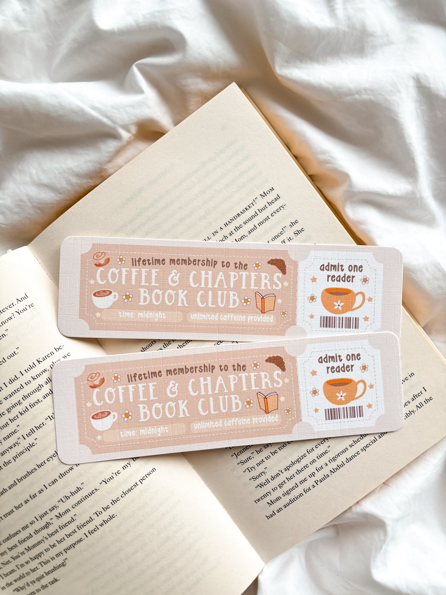 Coffee & Chapters Book Club Bookmark | Coffee Lovers Bookmark