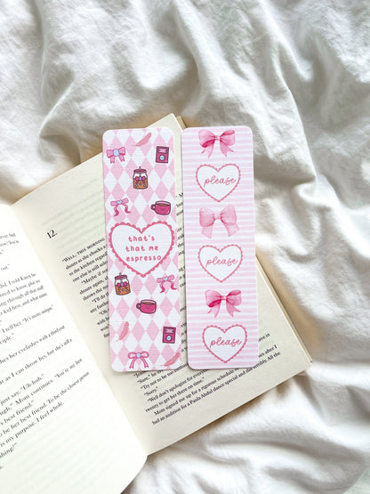 Please Please Please Bookmark | Espresso Bookmark