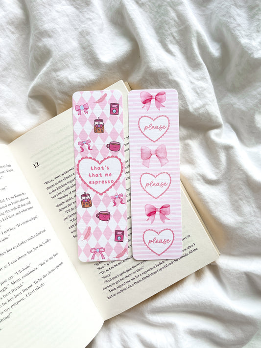 Please Please Please Bookmark | Sabrina Espresso Bookmark