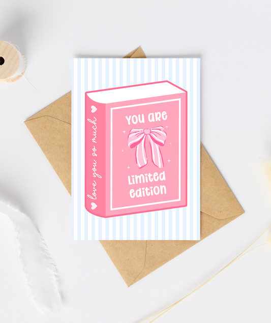 You Are Limited Edition Book Birthday Card