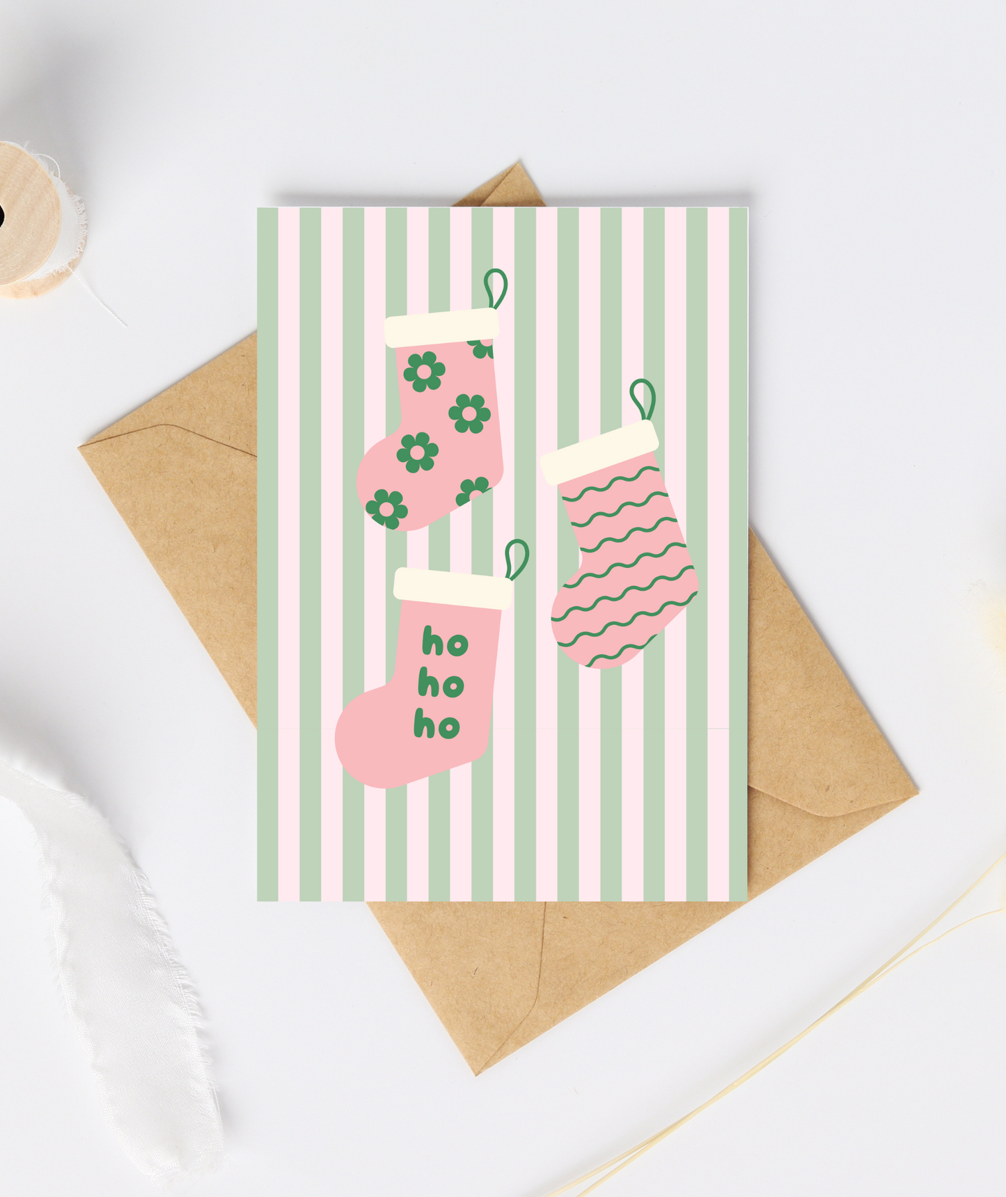 Cute Stockings Christmas Card