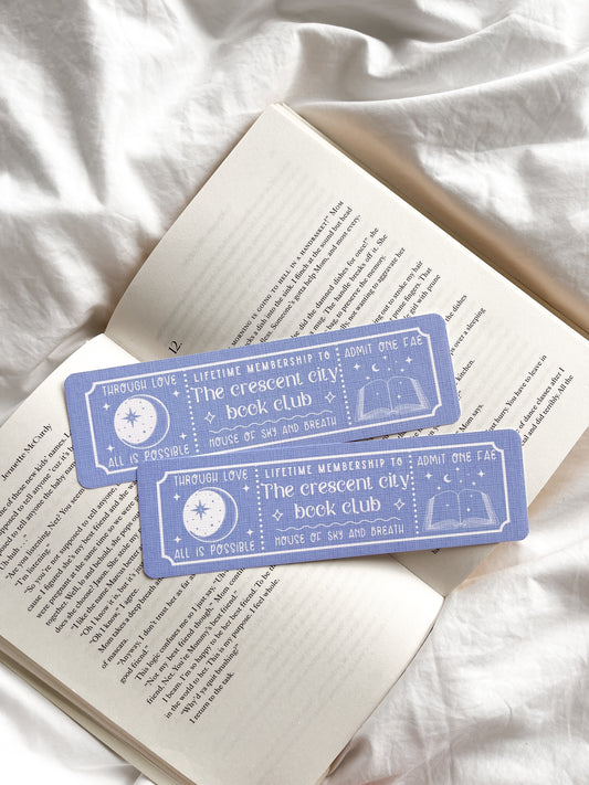 Crescent City Book Club Bookmark | Fantasy Bookmark