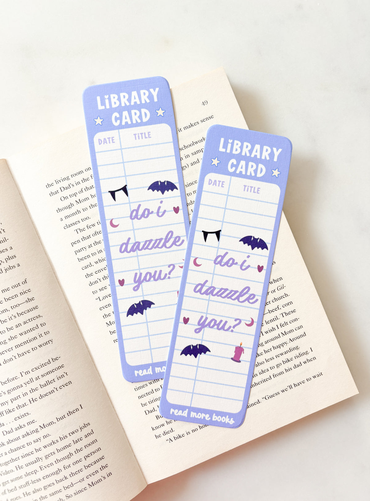 Do I Dazzle You Bookmark | Library Card Bookmark