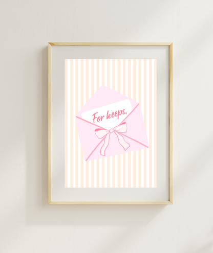 For Keeps Art Print | Tommen College Poster