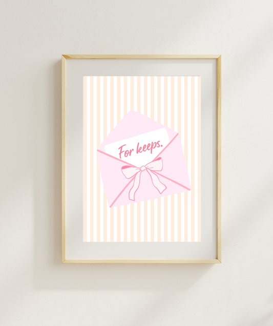 For Keeps Art Print | Tommen College Poster