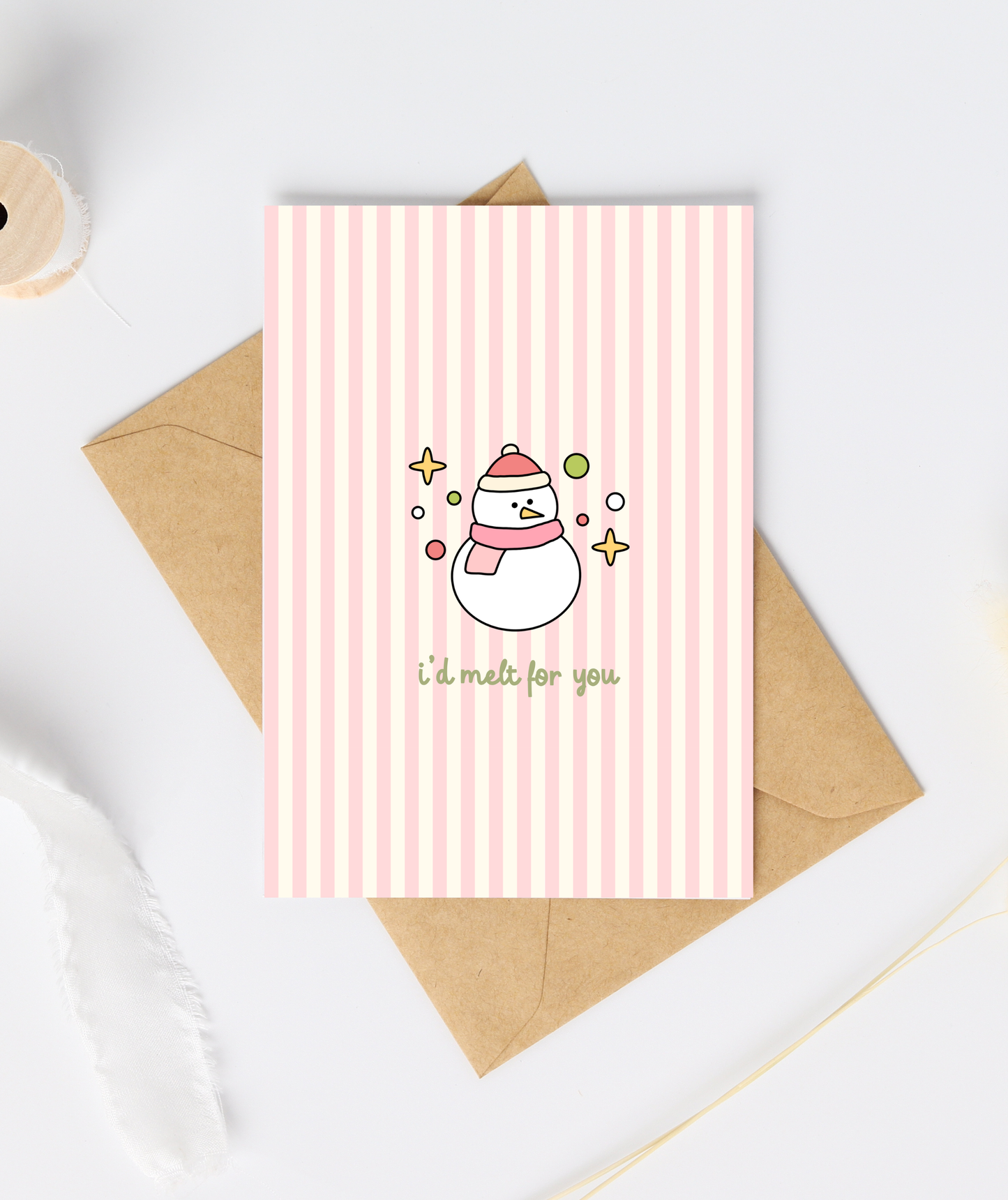 I'd Melt For You Christmas Card | Snowman Card