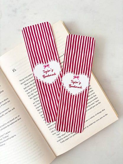 Striped Personalised Name Bookmark