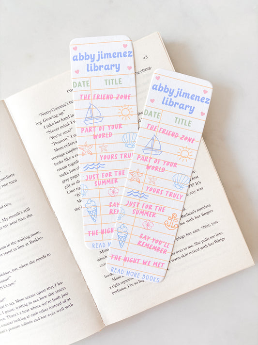 Abby Jimenez Library Card Bookmark