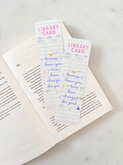 Changed For Good Bookmark | Library Bookmark