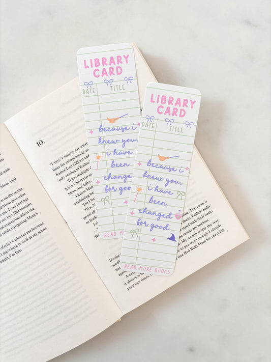 Changed For Good Bookmark | Library Bookmark