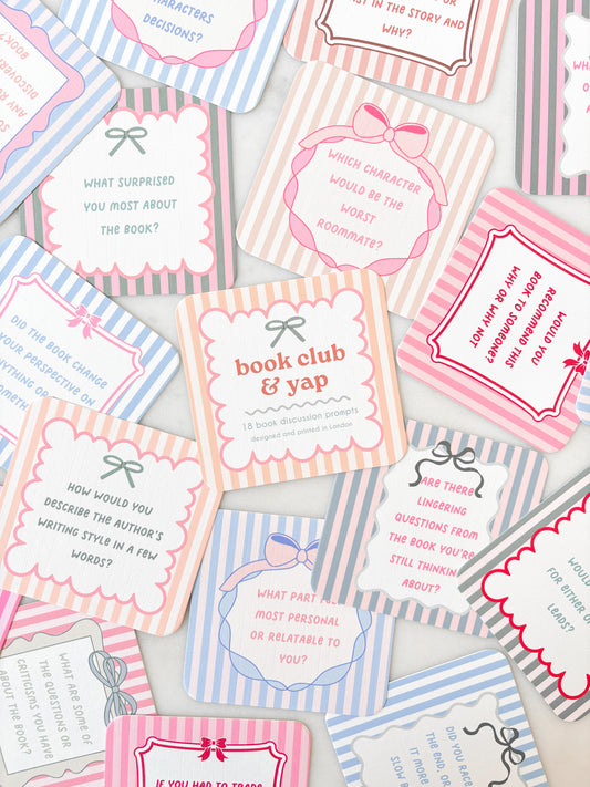 Book Club & Yap | Book Club Discussion Cards
