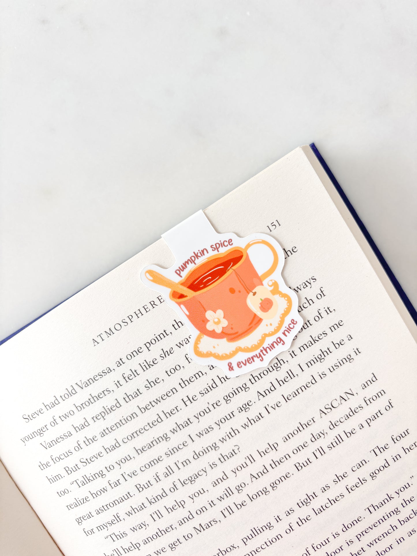 Pumpkin Spice And Everything Nice Magnetic Bookmark | Cute Fall Bookmark