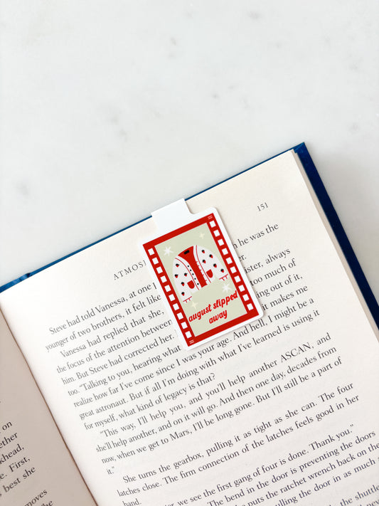August Slipped Away Cosy Cardigan Magnetic Bookmark | Cute Fall Bookmark