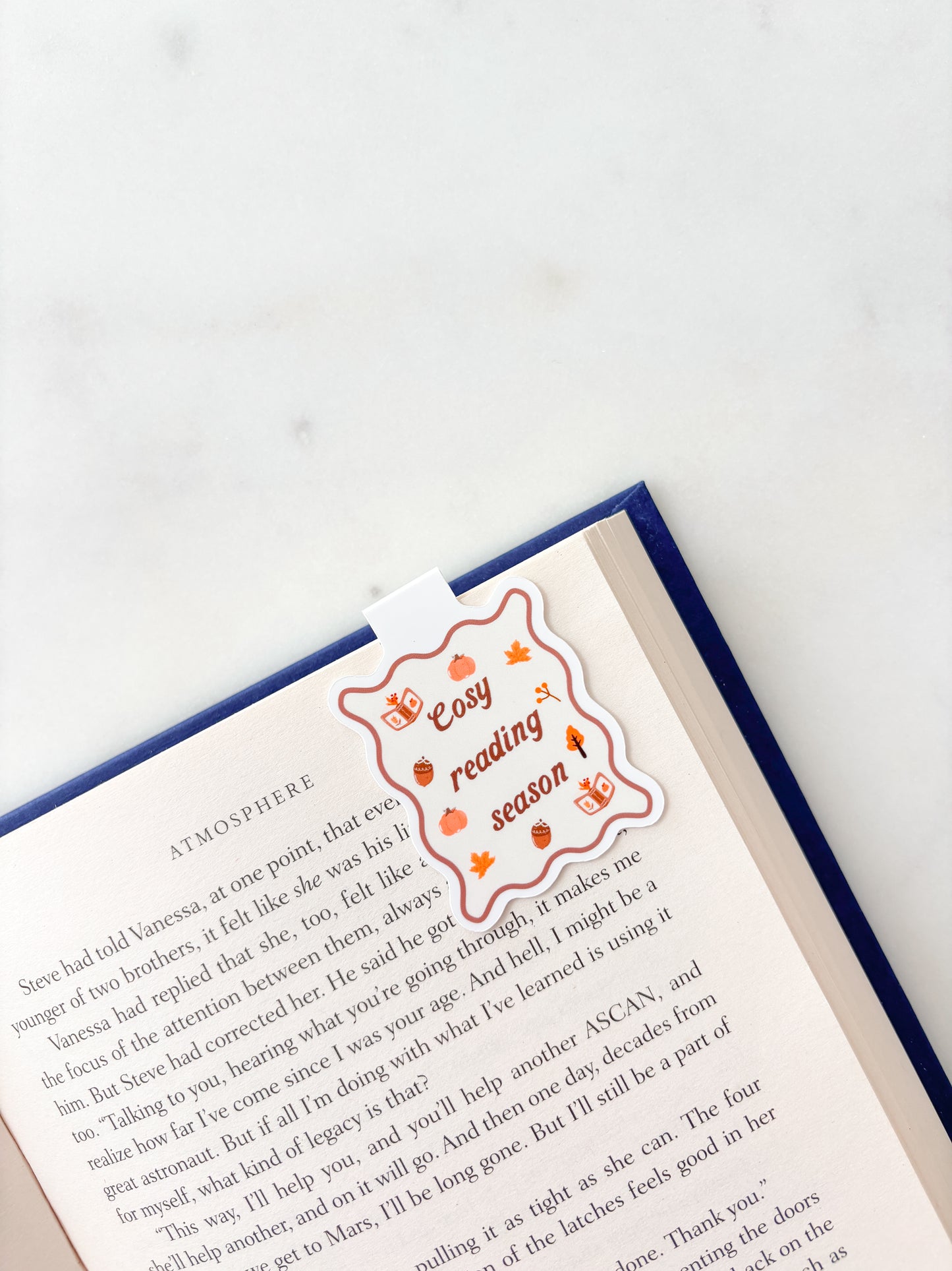 Cosy Reading Season Magnetic Bookmark | Cute Fall Bookmark