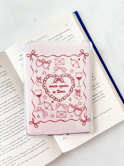 Pink Once Upon A Time Coquette Kindle Insert | Cute E-Reader Insert