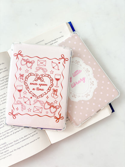 Pink Once Upon A Time Coquette Kindle Insert | Cute E-Reader Insert