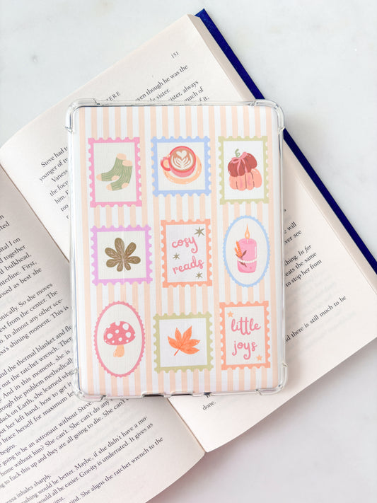 Cosy Season Fall Stamps Kindle Insert | Cute E-Reader Insert