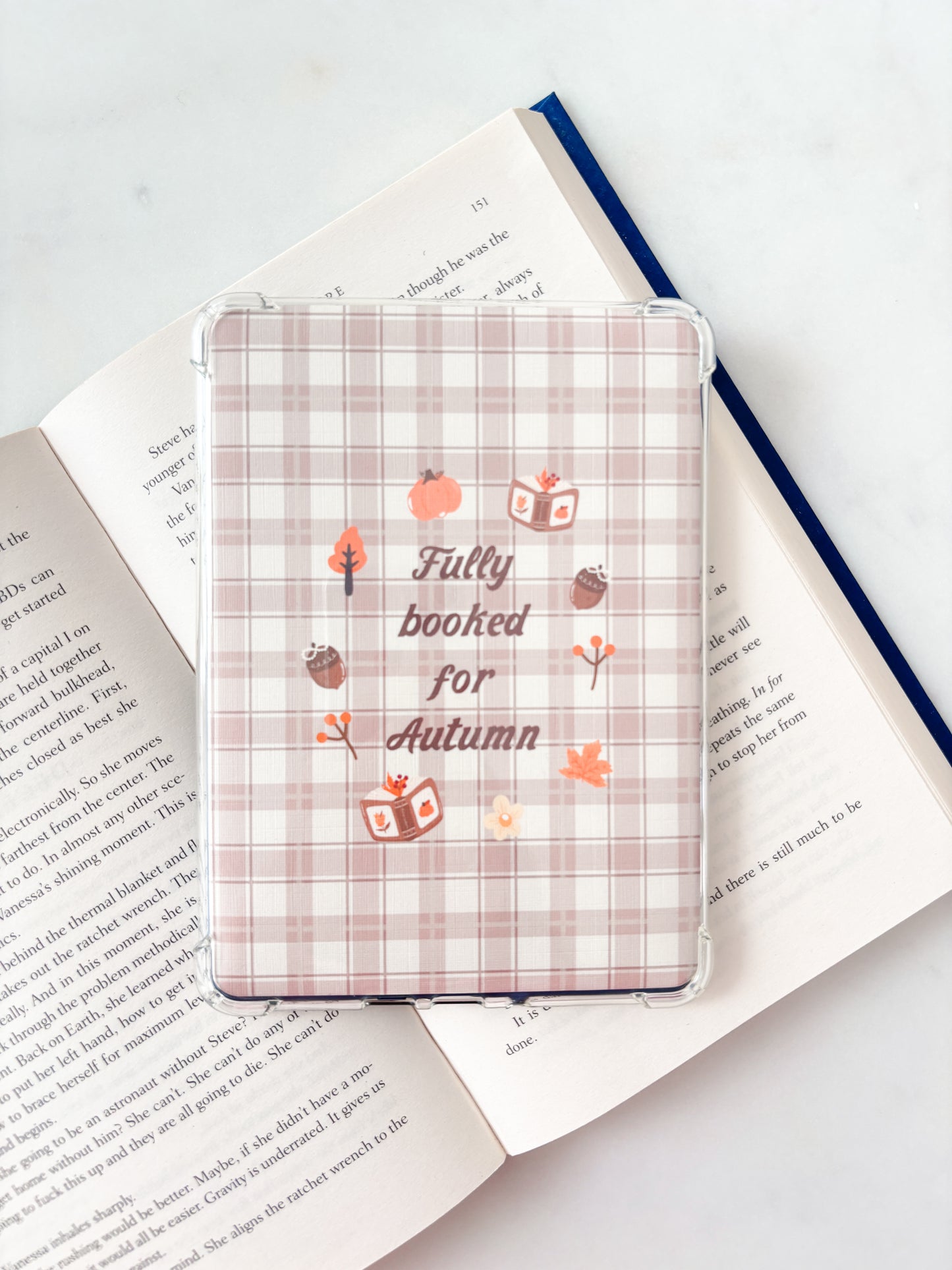 Fully Booked For Autumn Brown Kindle Insert | Cute Kindle Insert