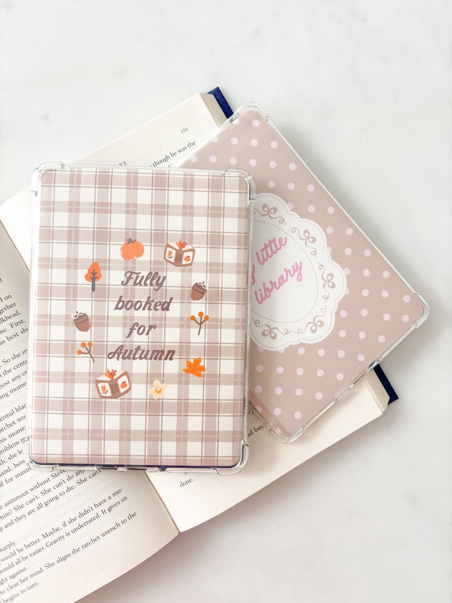 Fully Booked For Autumn Brown Kindle Insert | Cute Kindle Insert