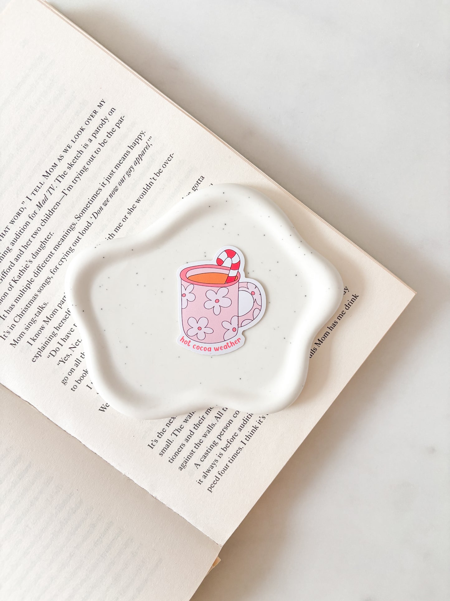 Hot Cocoa Candy Cane Mug Sticker