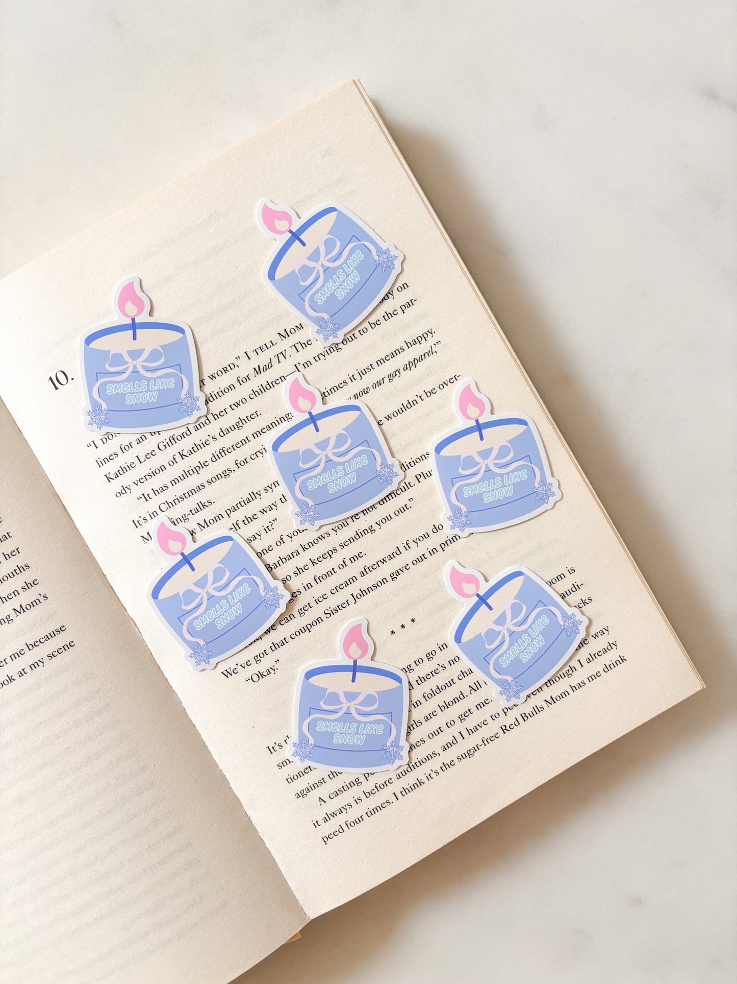 Smells Like Snow Candle Sticker