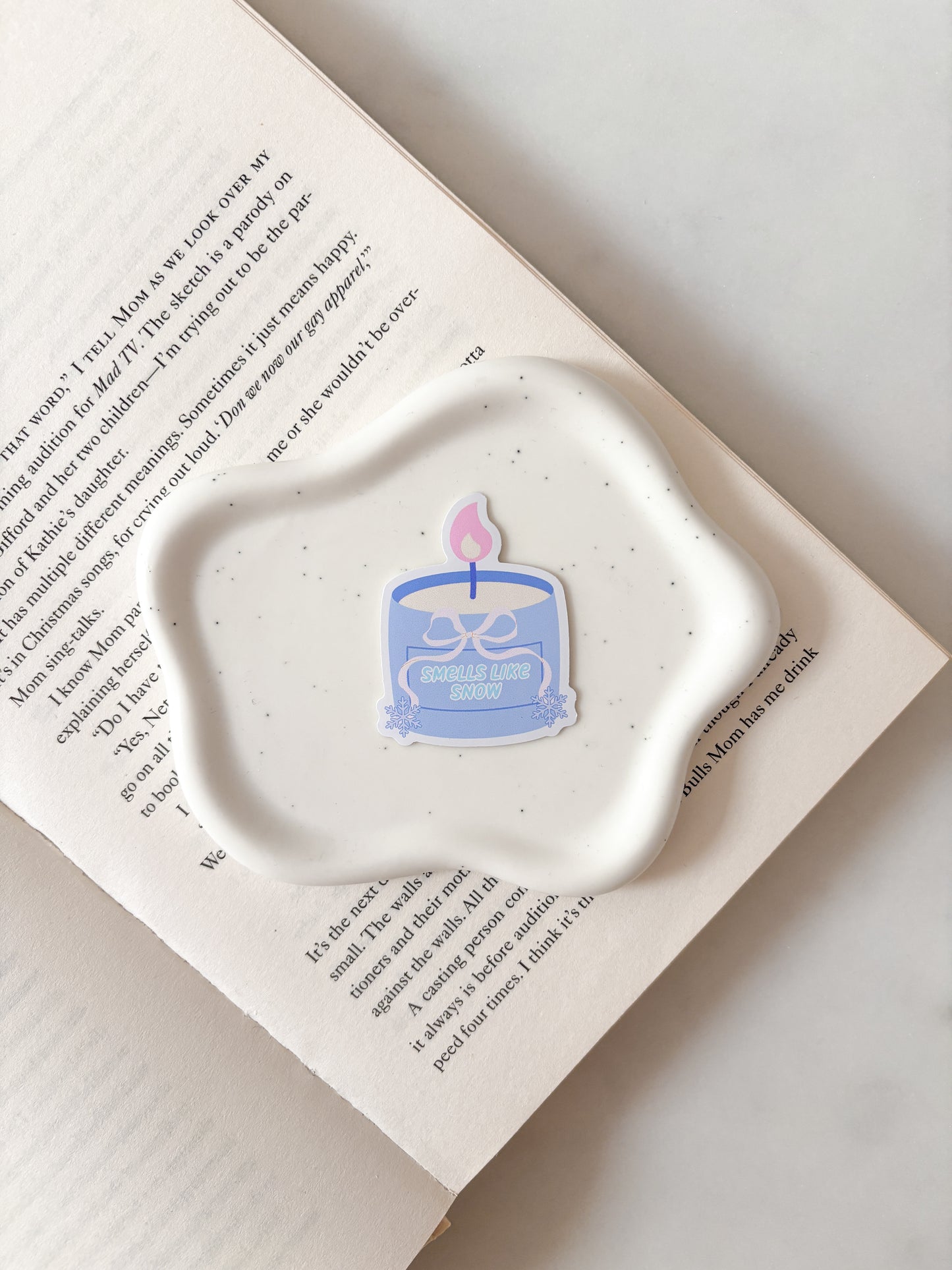 Smells Like Snow Candle Sticker