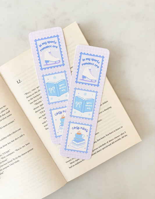Pastel Sports Romance Stamp Bookmark
