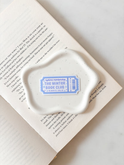 Winter Book Club Ticket Sticker