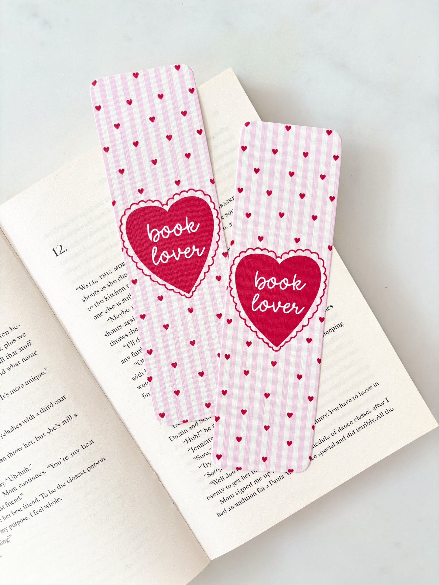 Book Lover Coquette Heart Bookmark
