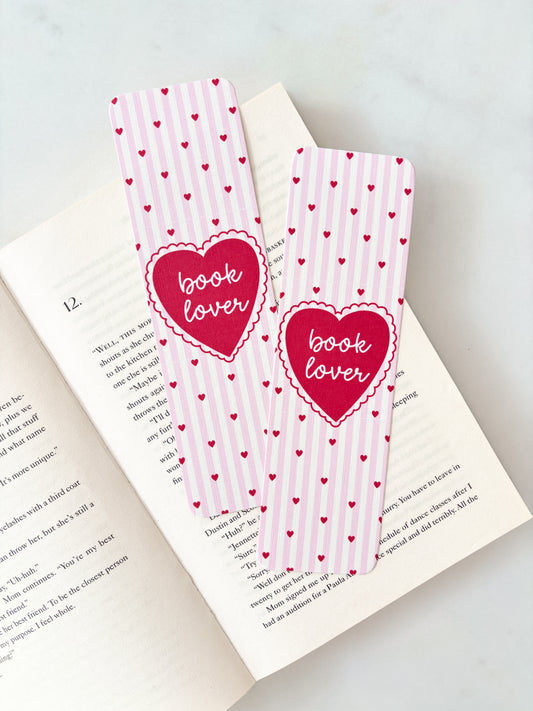 Book Lover Coquette Heart Bookmark
