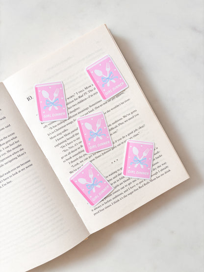 Girl Dinner Book Sticker