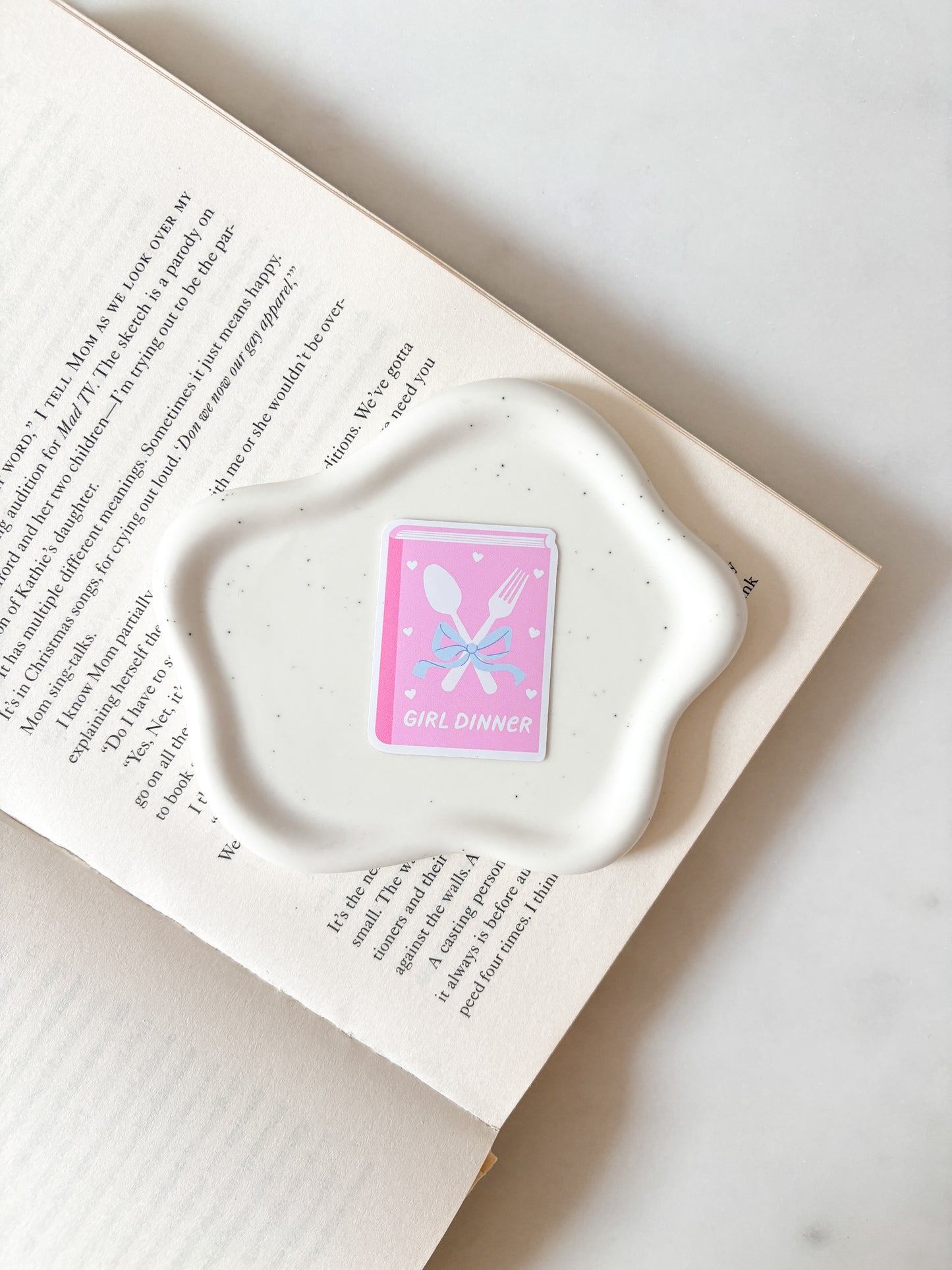 Girl Dinner Book Sticker