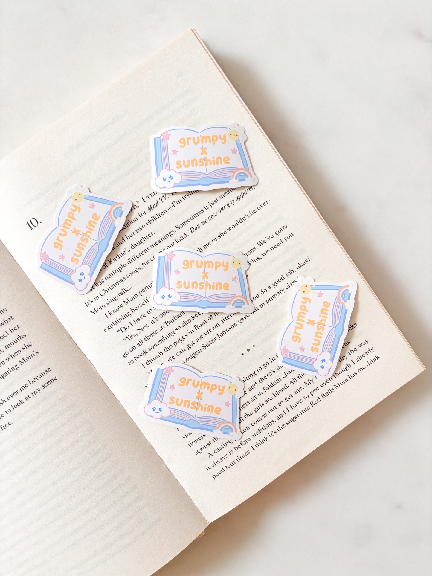 Grumpy x Sunshine Book Trope Sticker