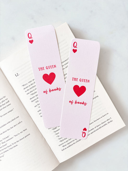 The Queen Of Books Bookmark | Playing Card