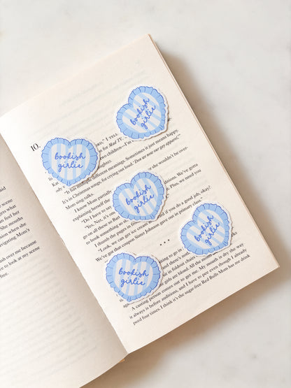 Bookish Girlie Heart Sticker