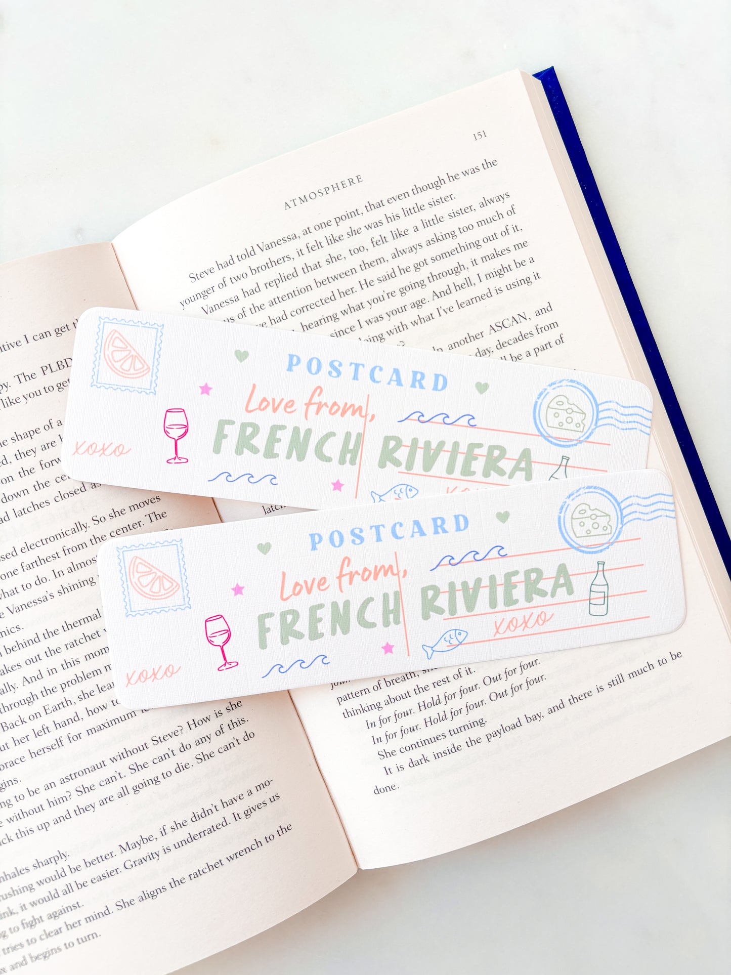 French Riviera Postcard Bookmark | France Postcard
