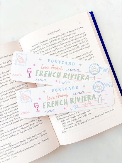 French Riviera Postcard Bookmark | France Postcard