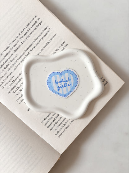 Bookish Girlie Heart Sticker