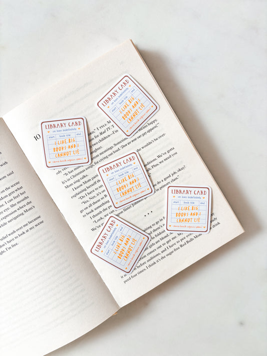 I Like Big Books And I Cannot Lie Library Card Sticker