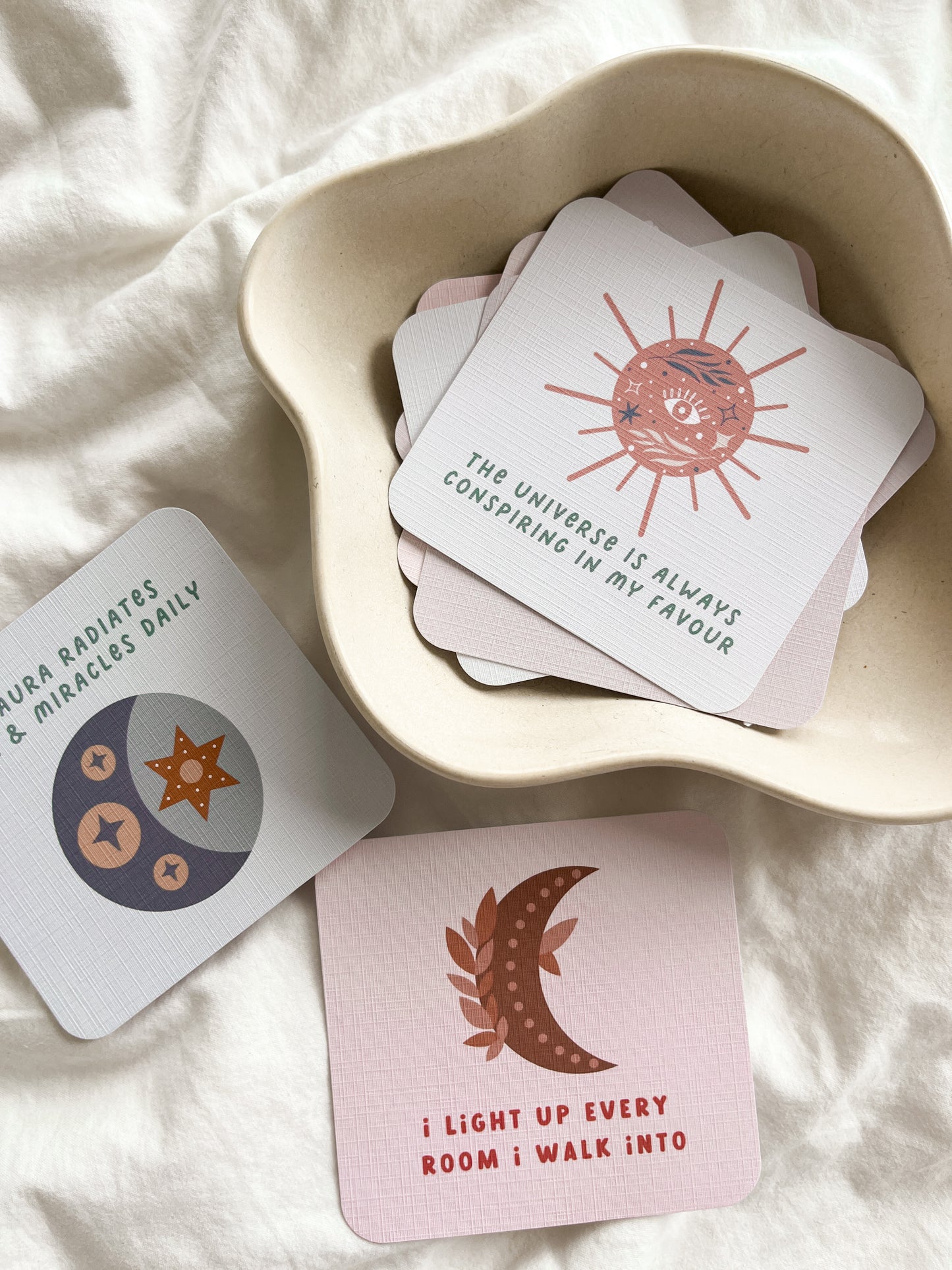 Manifesting Positive Affirmation Cards | Lucky Girl Affirmation