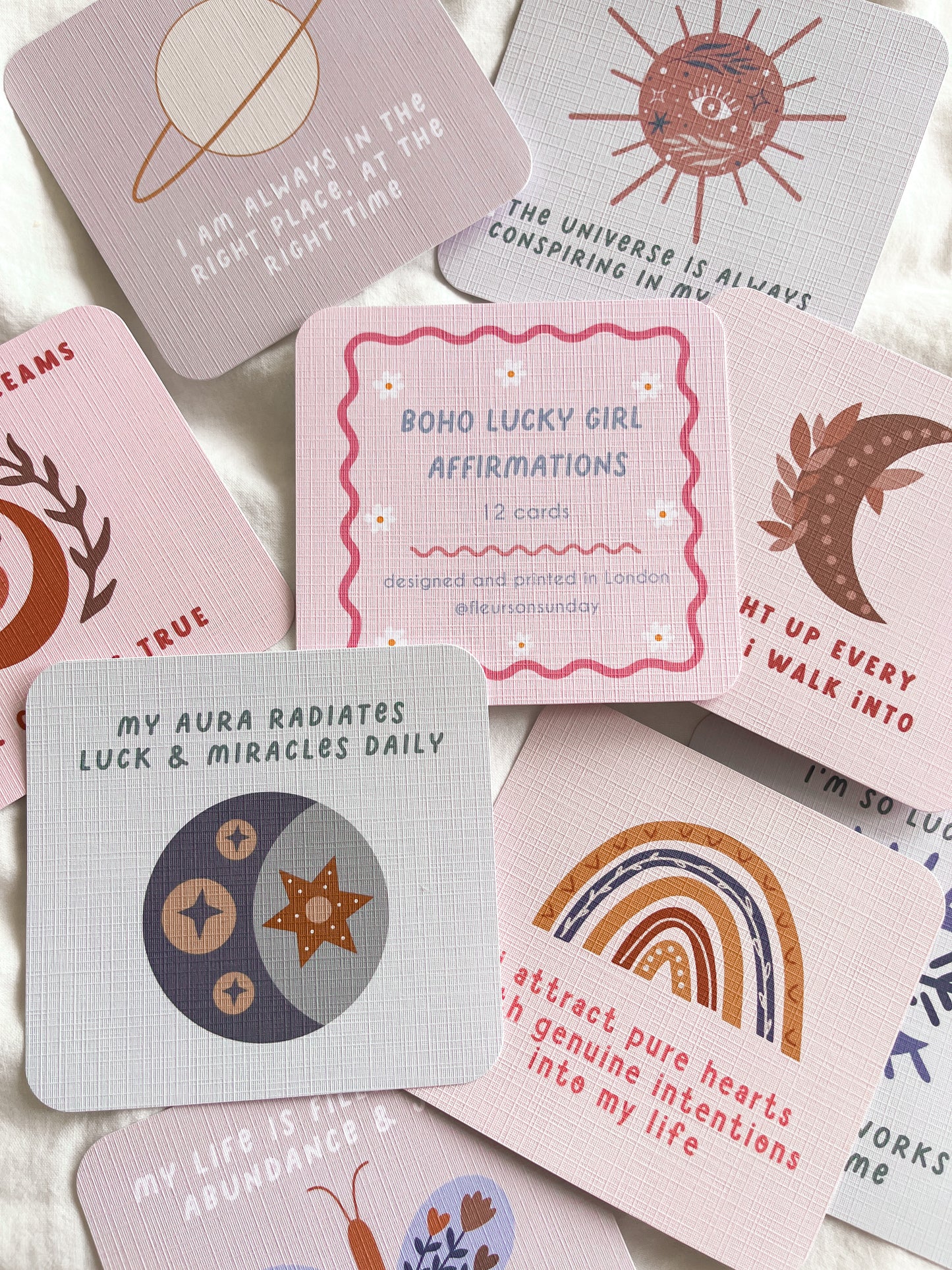 Manifesting Positive Affirmation Cards | Lucky Girl Affirmation