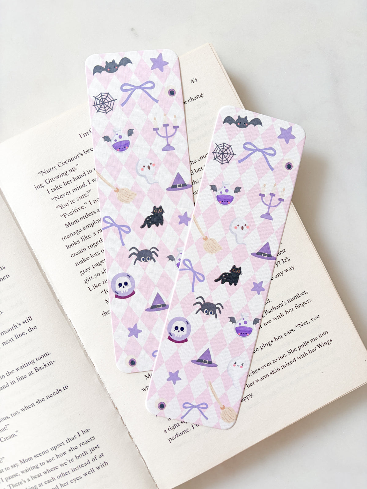 Cute Pink Witchy Bookmark | Witches Bookmark
