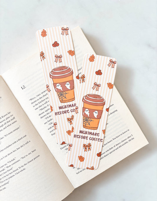 Nightmare Before Coffee Spooky Bookmark