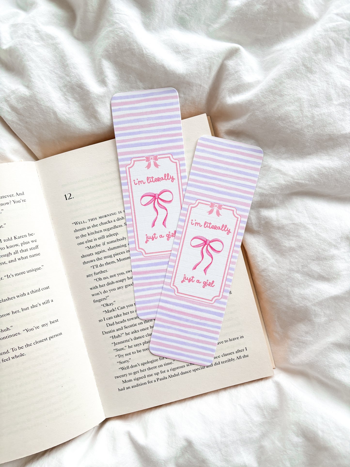 I'm Literally Just A Girl Coquette Bookmark