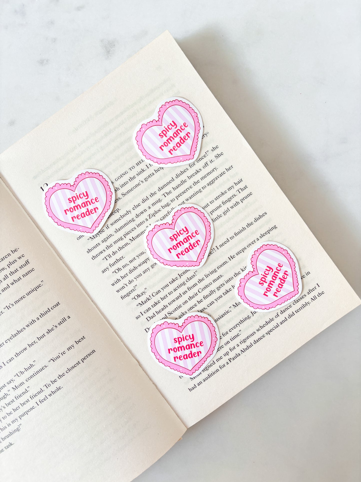 Spicy Romance Reader Heart Sticker